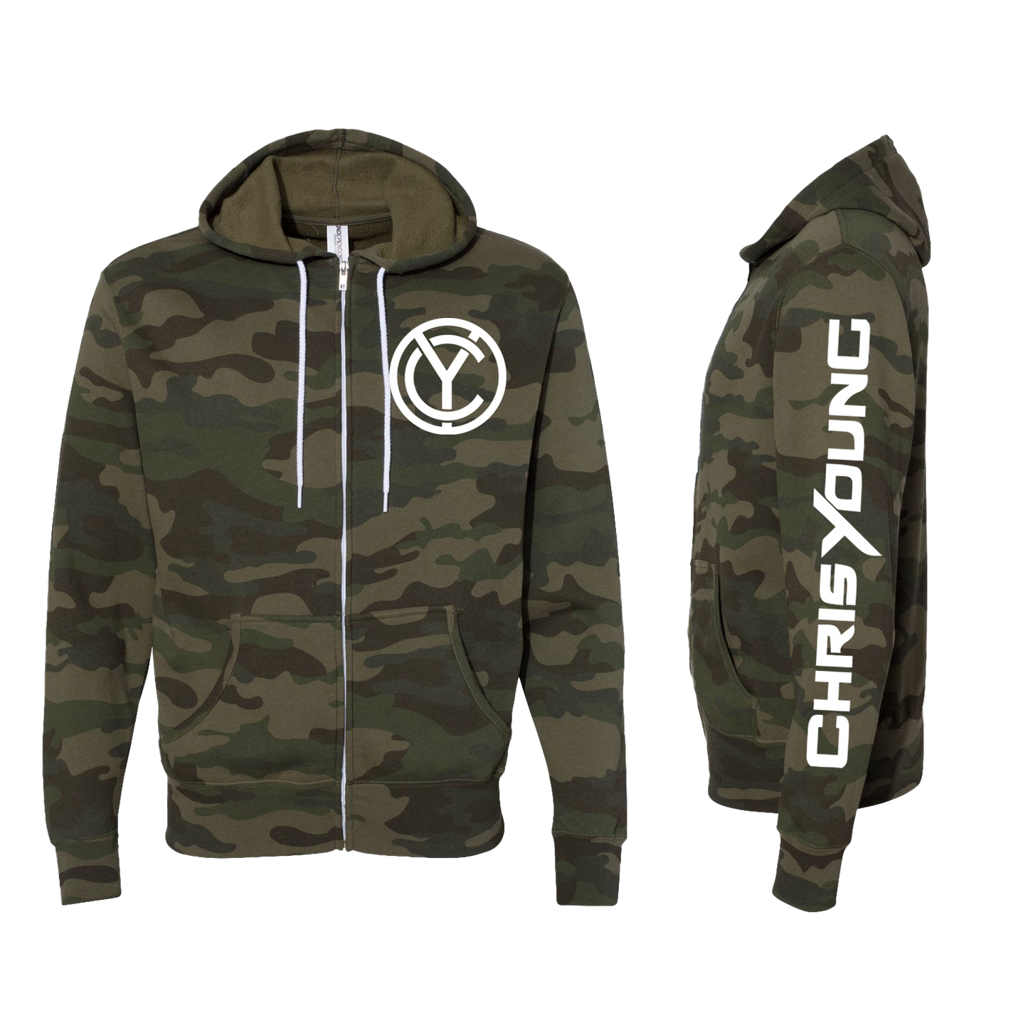 CY Camo Zip Up Hoodie