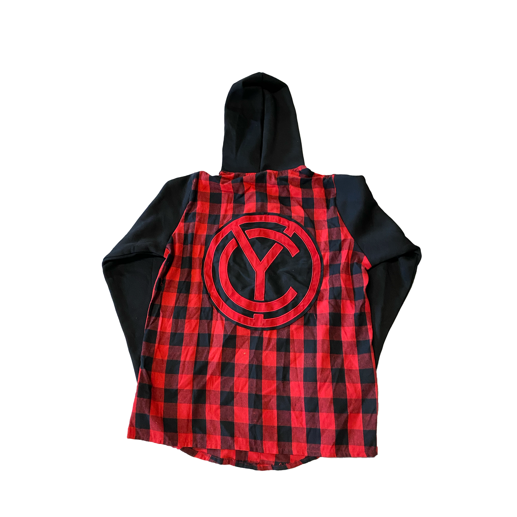 CY Plaid Button Up Hoodie