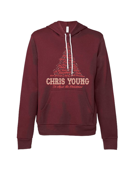 It Must Be Christmas Maroon Hoodie