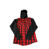 CY Plaid Button Up Hoodie